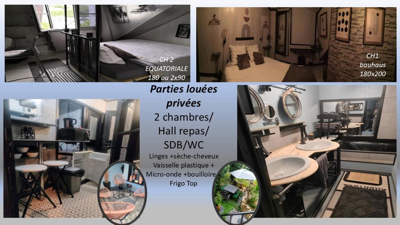 2Ch 4Pers Matelas M De Forme Kitchenette Sdb Wc Au Calme Cote Jardin Тюль Экстерьер фото